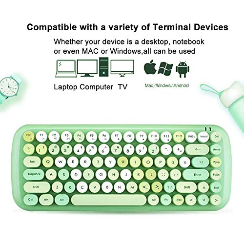 Mini Teclado y Ratón Inalámbricos, Onlywe Set de Teclado - Imagen 6