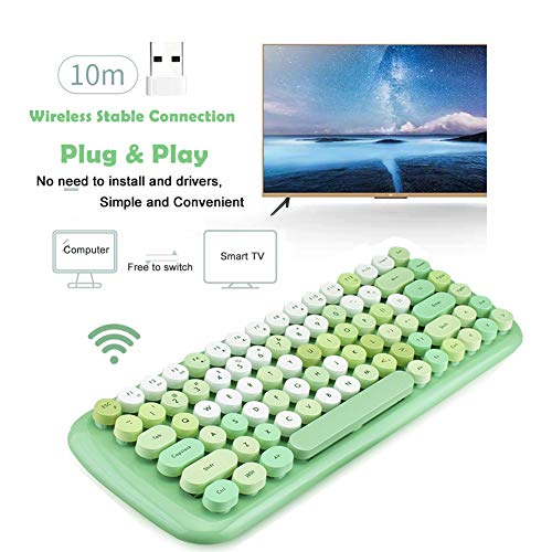 Mini Teclado y Ratón Inalámbricos, Onlywe Set de Teclado - Imagen 3