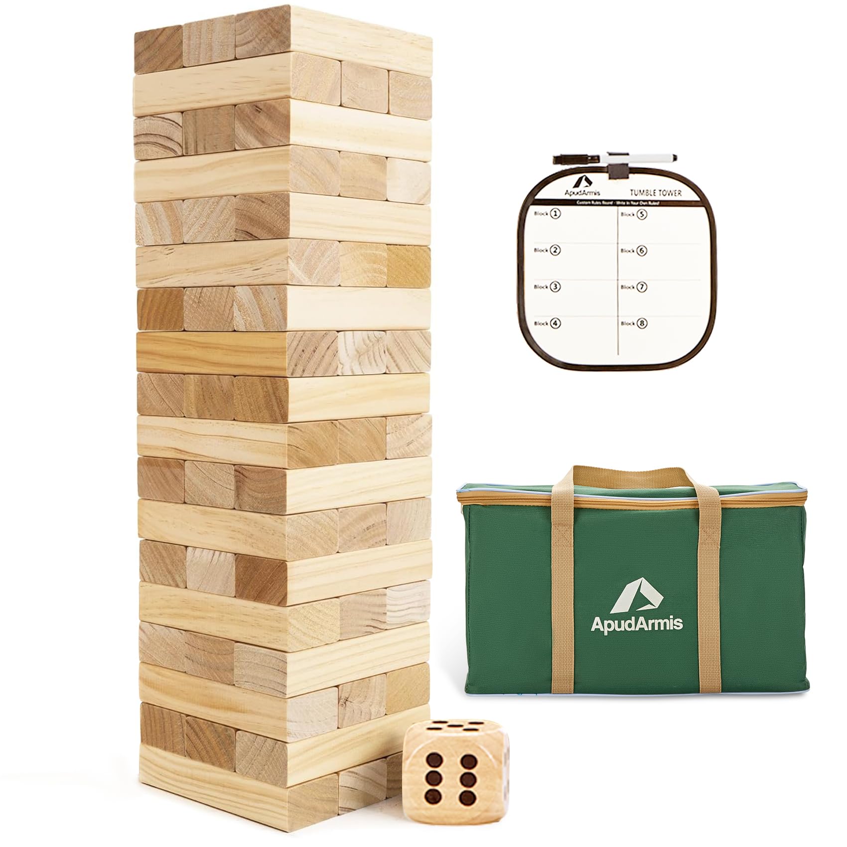 Juego Gigante de Torre de Madera ApudArmis (Apila de 2 pies