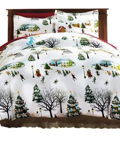 Set de Ropa de Cama de Duvet con Estampado Navideño Bits