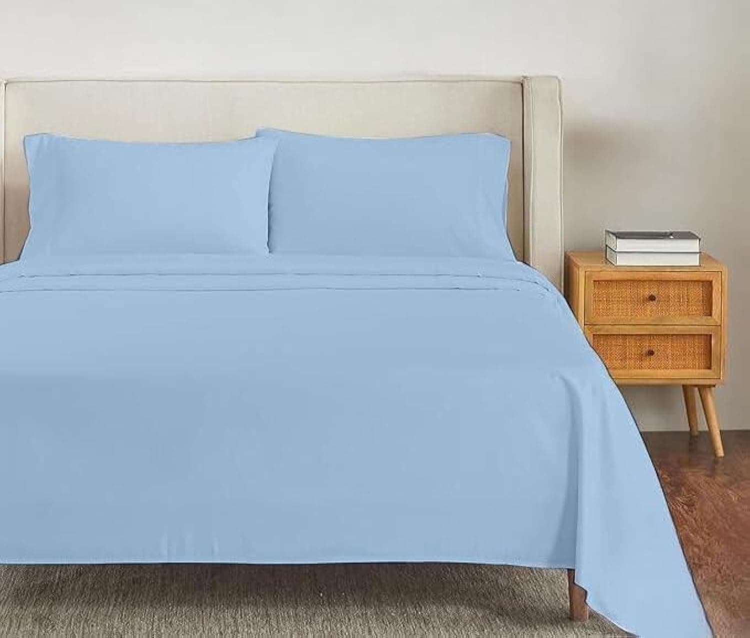 Juego de sábanas de 4 piezas de algodón de primera calidad