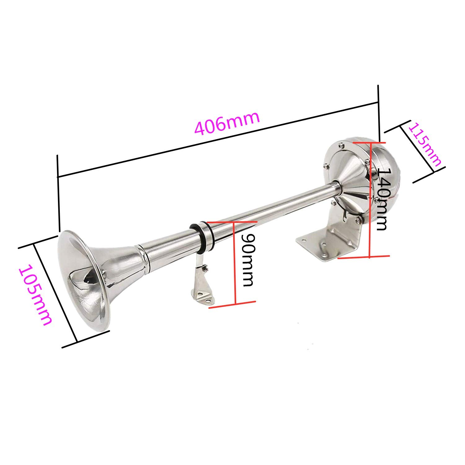 Claxon eléctrico para automóvil Viping 12V 165DB de acero - Imagen 5