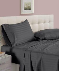 Juego de sábanas de 4 piezas de algodón Queen, 100% algodón