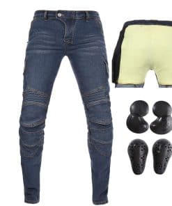 Pantalones de Moto para Hombre con Forro -Azul