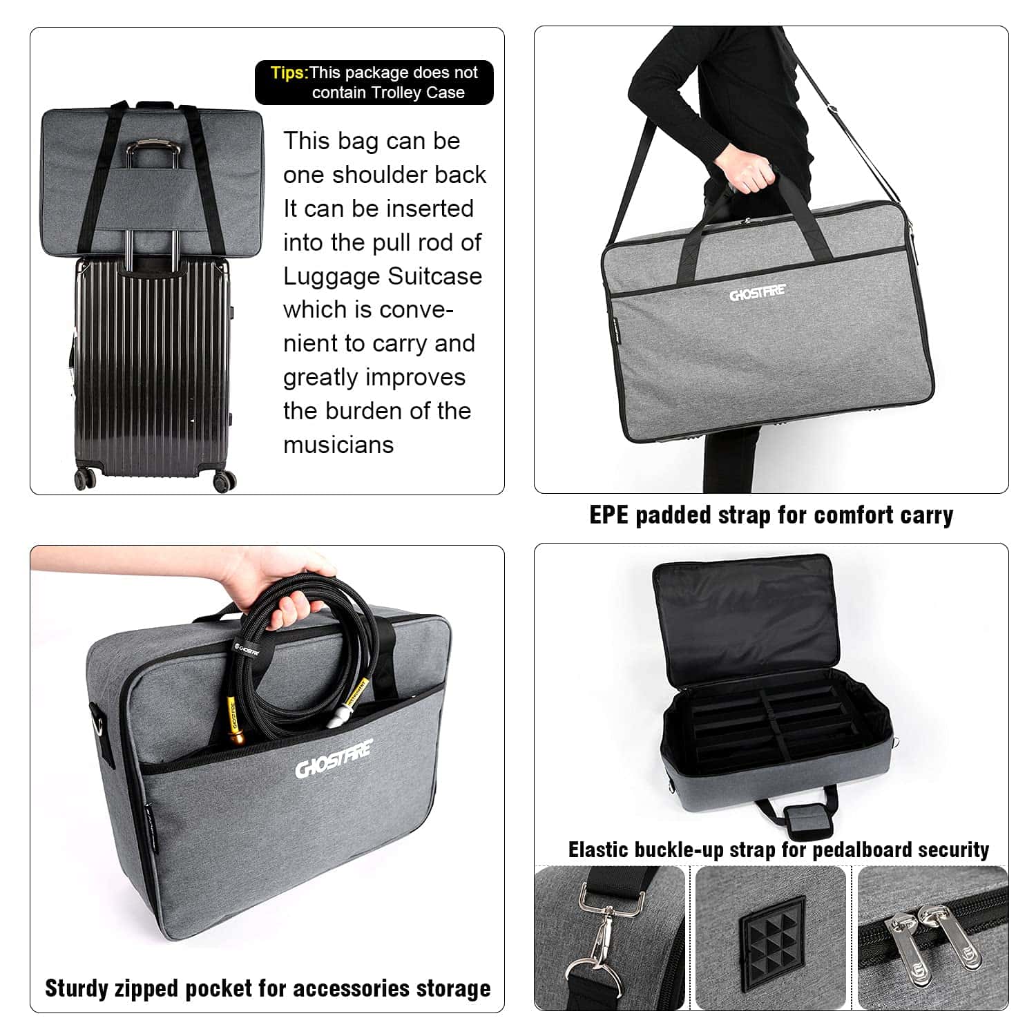 Tablero de Pedales de Efecto Ghost Fire de Aleación de - Imagen 7