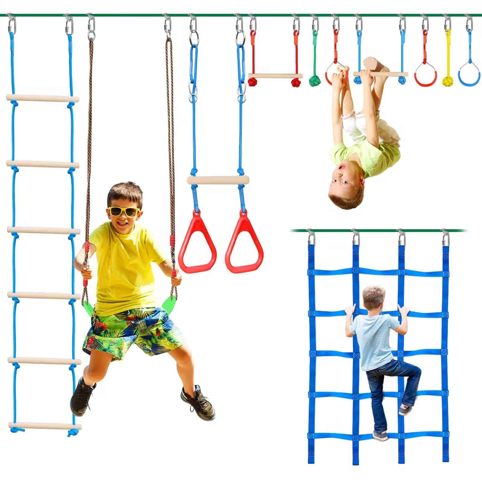 Perantlb Ninja Warrior Obstacle Course for Kids - Ninja