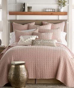 Levtex Home - Mills Waffle - Juego de Edredón -Rosa Pálido