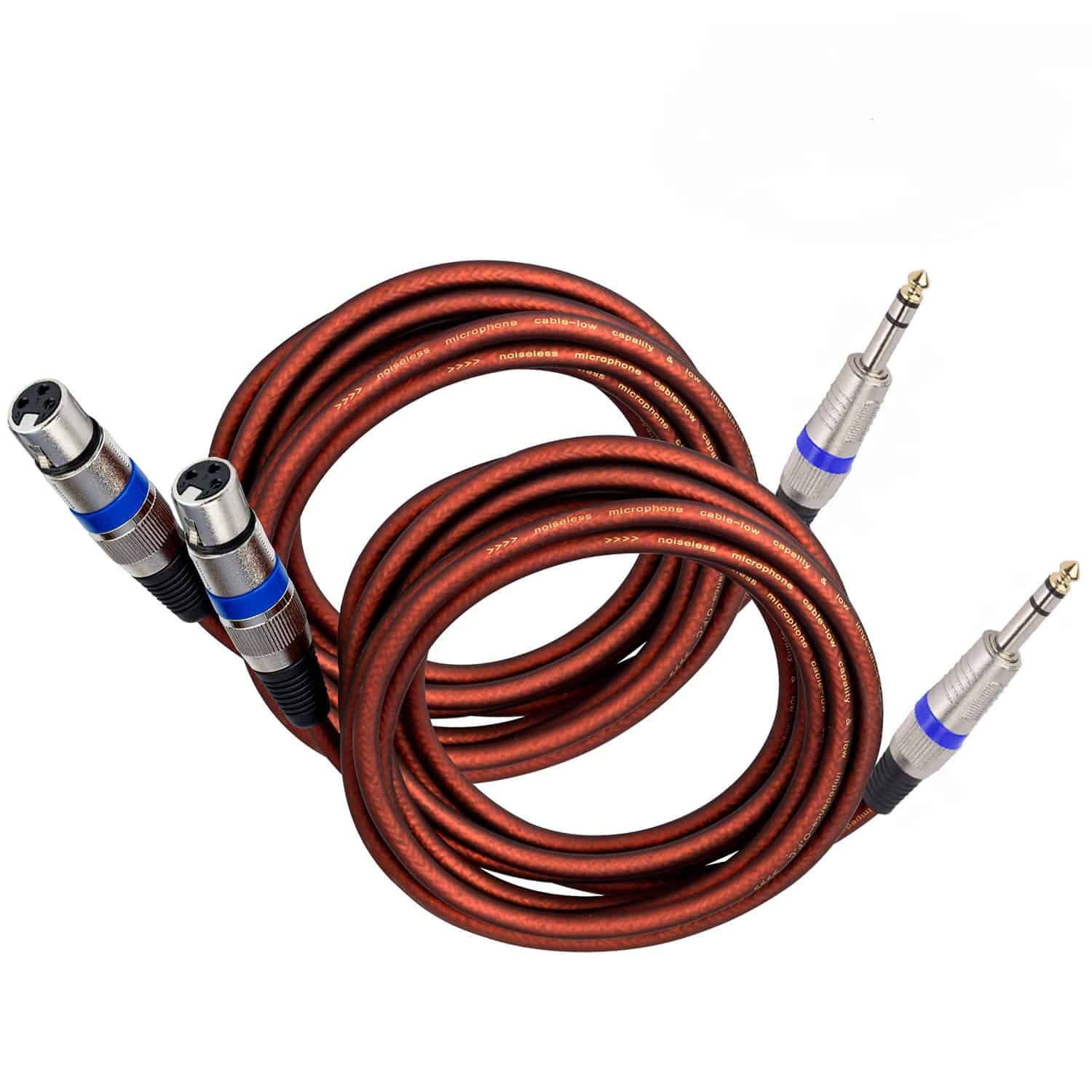 Yuyaokk 2Pcs 50 Pies Hembra XLR a 1/4 de Pulgada TRS - Imagen 7