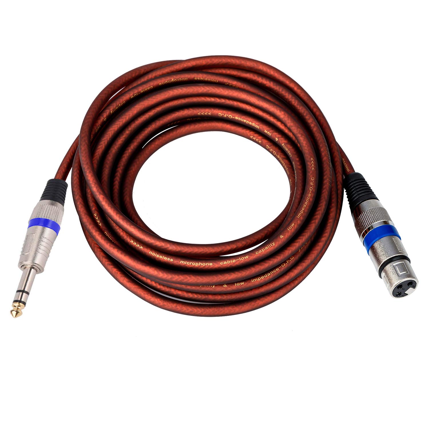 Yuyaokk 2Pcs 50 Pies Hembra XLR a 1/4 de Pulgada TRS - Imagen 8