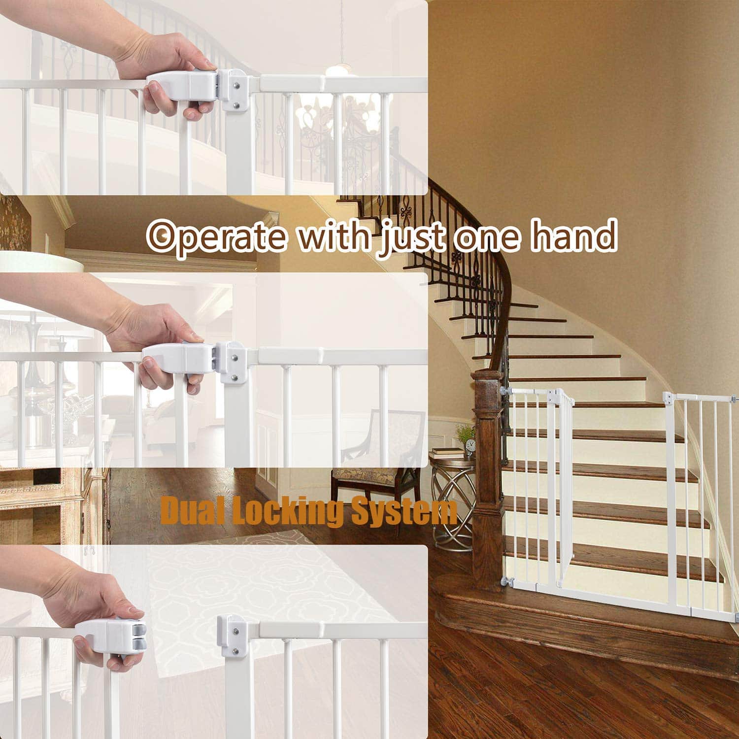 Barandilla de seguridad para bebé extra alta de 36", - Imagen 4