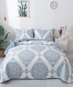 Juego de Colcha Travan de 3 Piezas Colcha Acolchada Juego