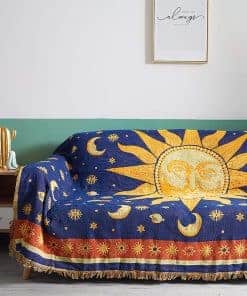 Manta MayNest Sun And Moon Stars Hippie Celestial Tapestry