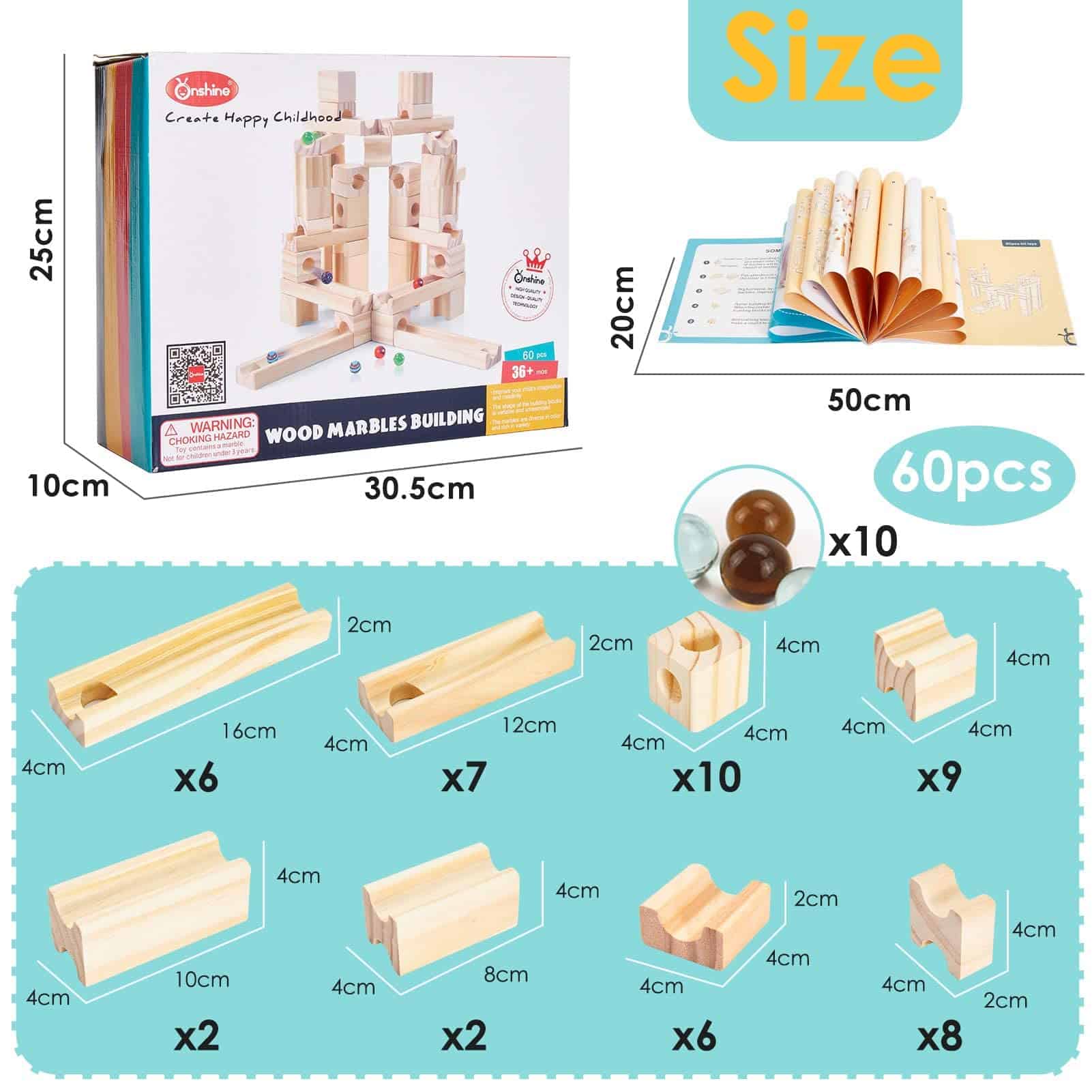 Juego de Construcción de Madera para Niños de 4 a 8 Años, - Imagen 7