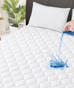 Colchón Ajustado Impermeable Acolchado Cal King, Protector