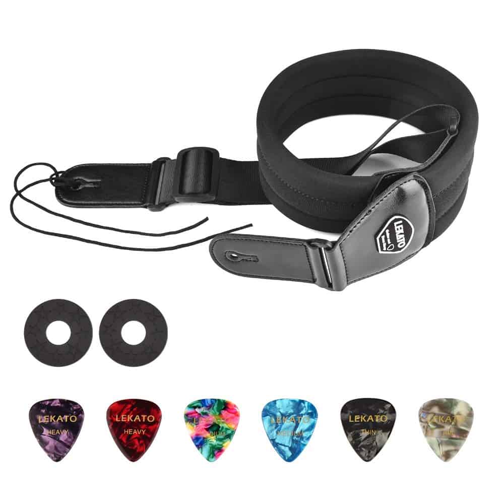 Correas de bajo LEKATO para guitarra eléctrica y bajo 3" - Imagen 10