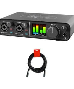 Interfaz de Audio USB-C Motu M2 2x2 con Cable XLR-XLR Bundle