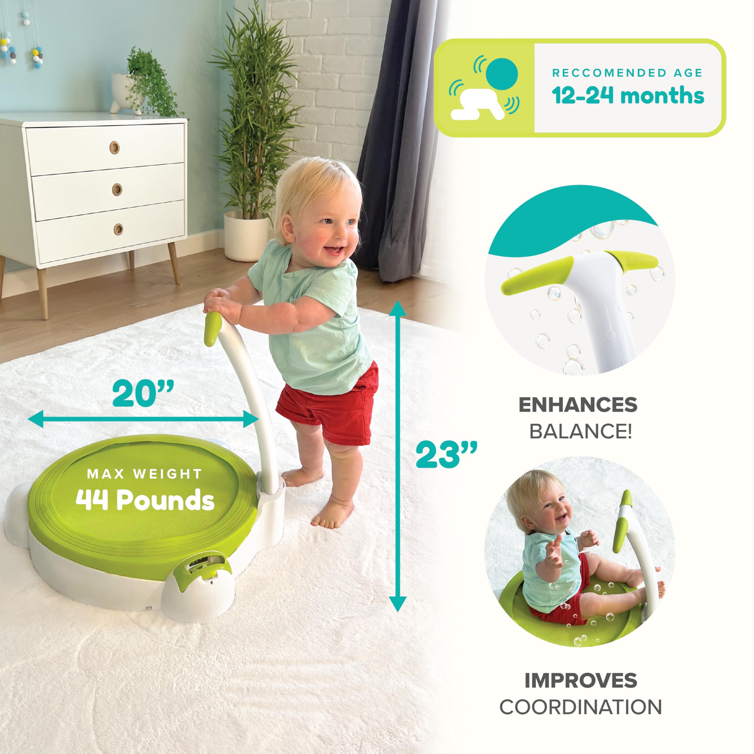 TP Toys, Mini Trampolín Bubble Bouncer para Edades de 1-2 | - Imagen 4