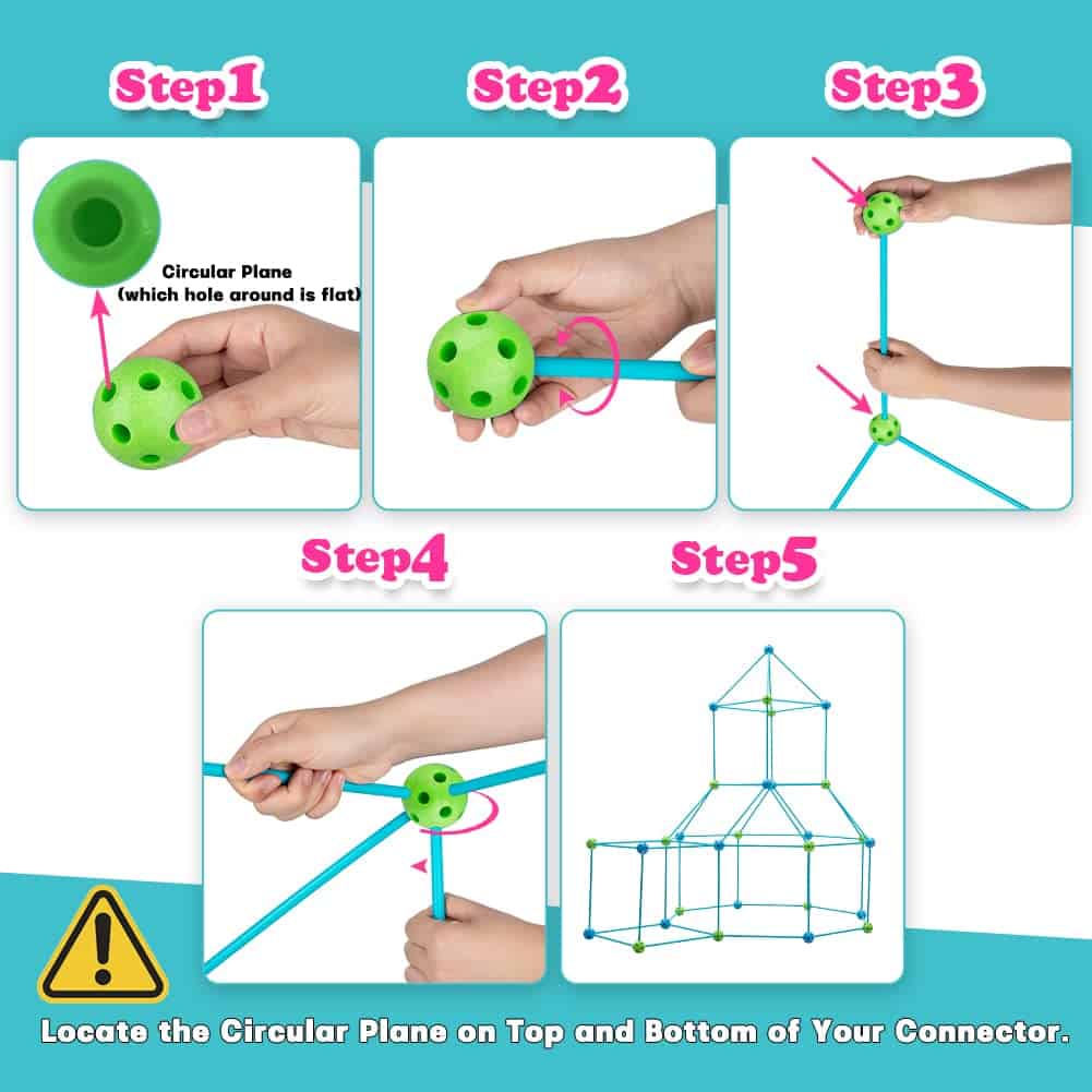 Kit de construcción para niños 120 piezas Juguete STEM para - Imagen 8