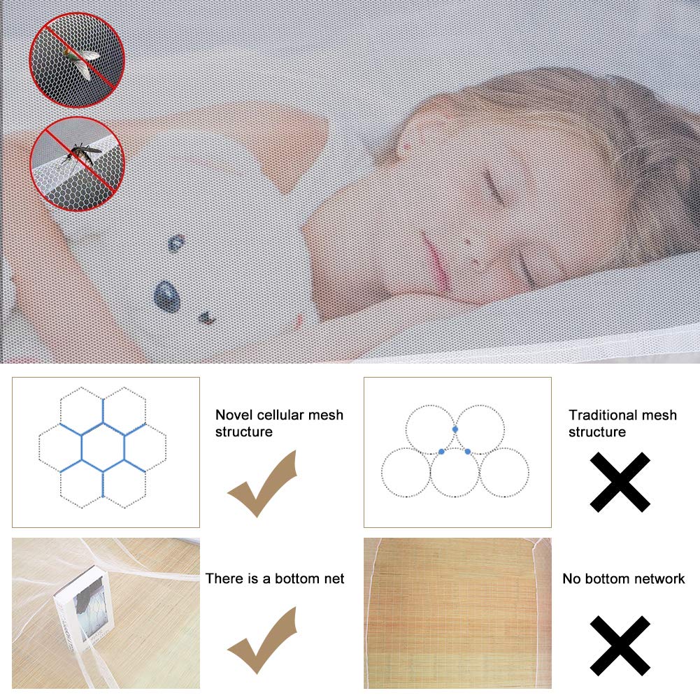 Tent de Mosquitero Portátil Marrón Pop-Up para Cama, L79 x - Imagen 4