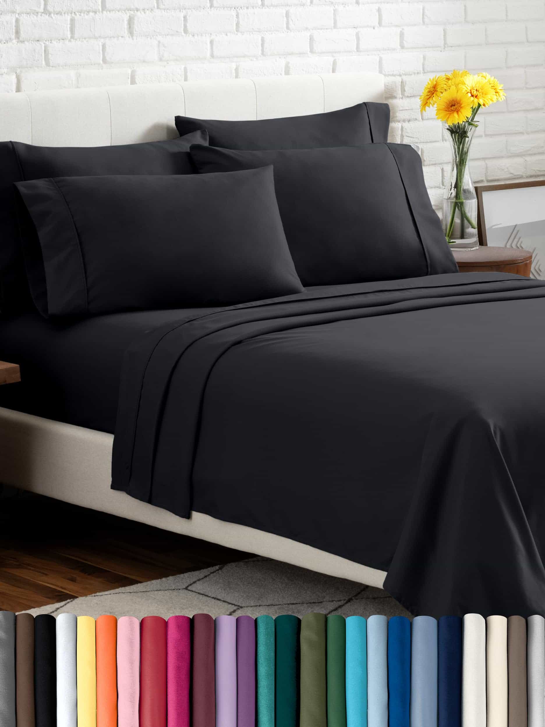 Juego de sábanas Bare Home Twin - Sábanas de -Negro