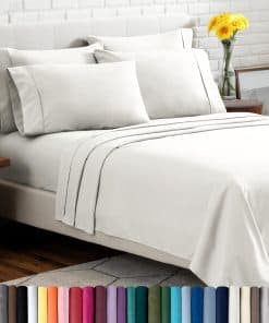 Juego de sábanas Twin XL Bare Home - -Crema