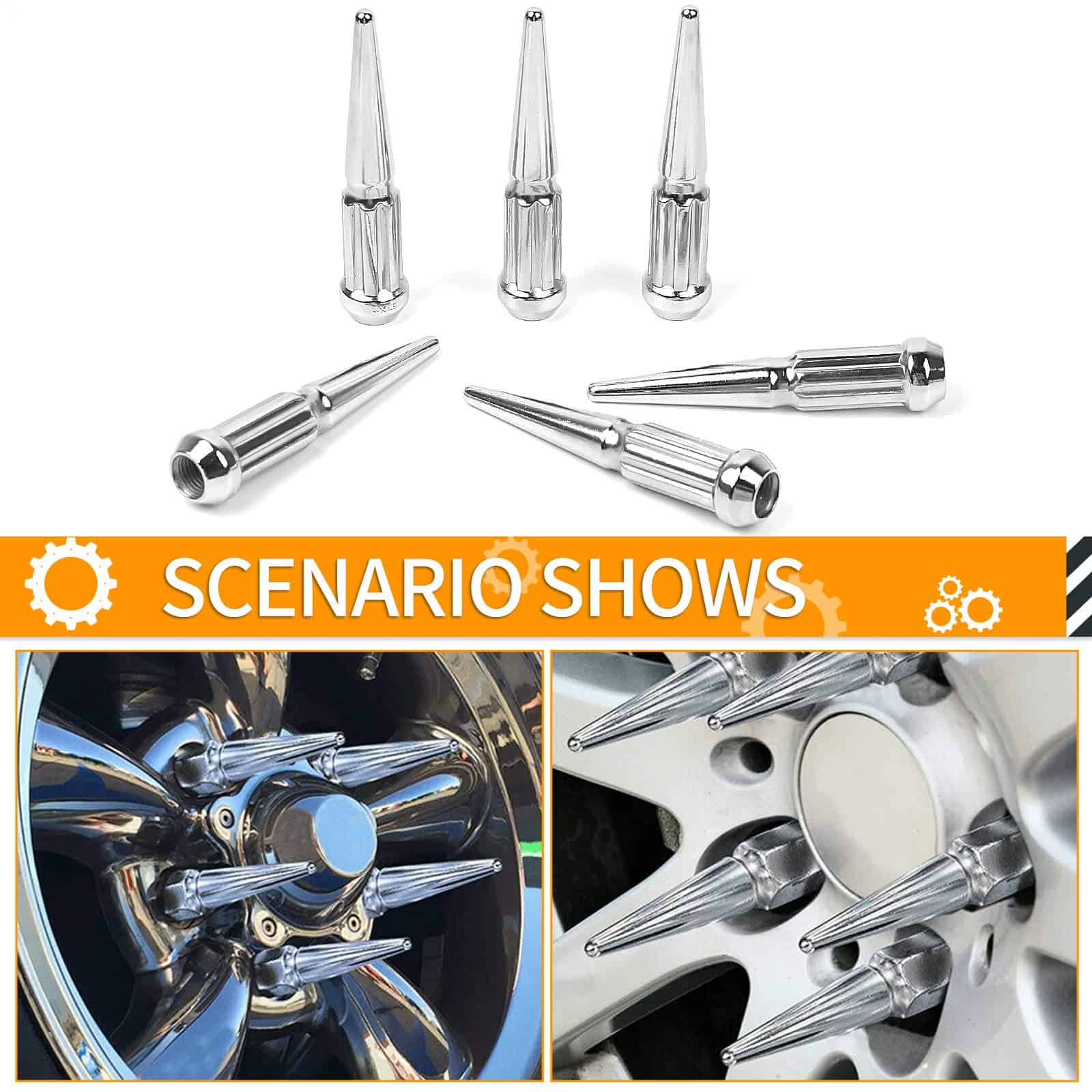 MIKKUPPA Tuerca de seguridad de rueda Spike M14x1.5 - 32pcs - Imagen 7