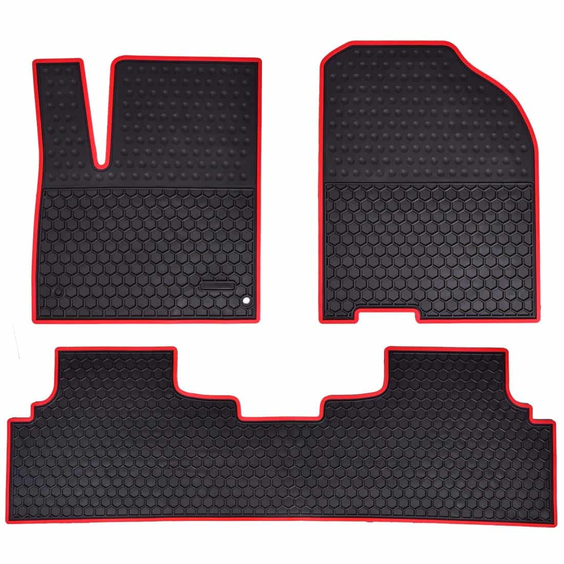 Tapetes de Piso para Automóvil Megiteller -Rojo Navidad