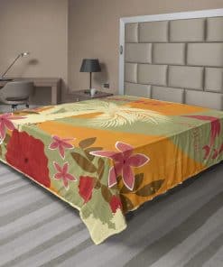 Sábana Plana Lunarable Hawaiana, Estampado Vintage Aloha,