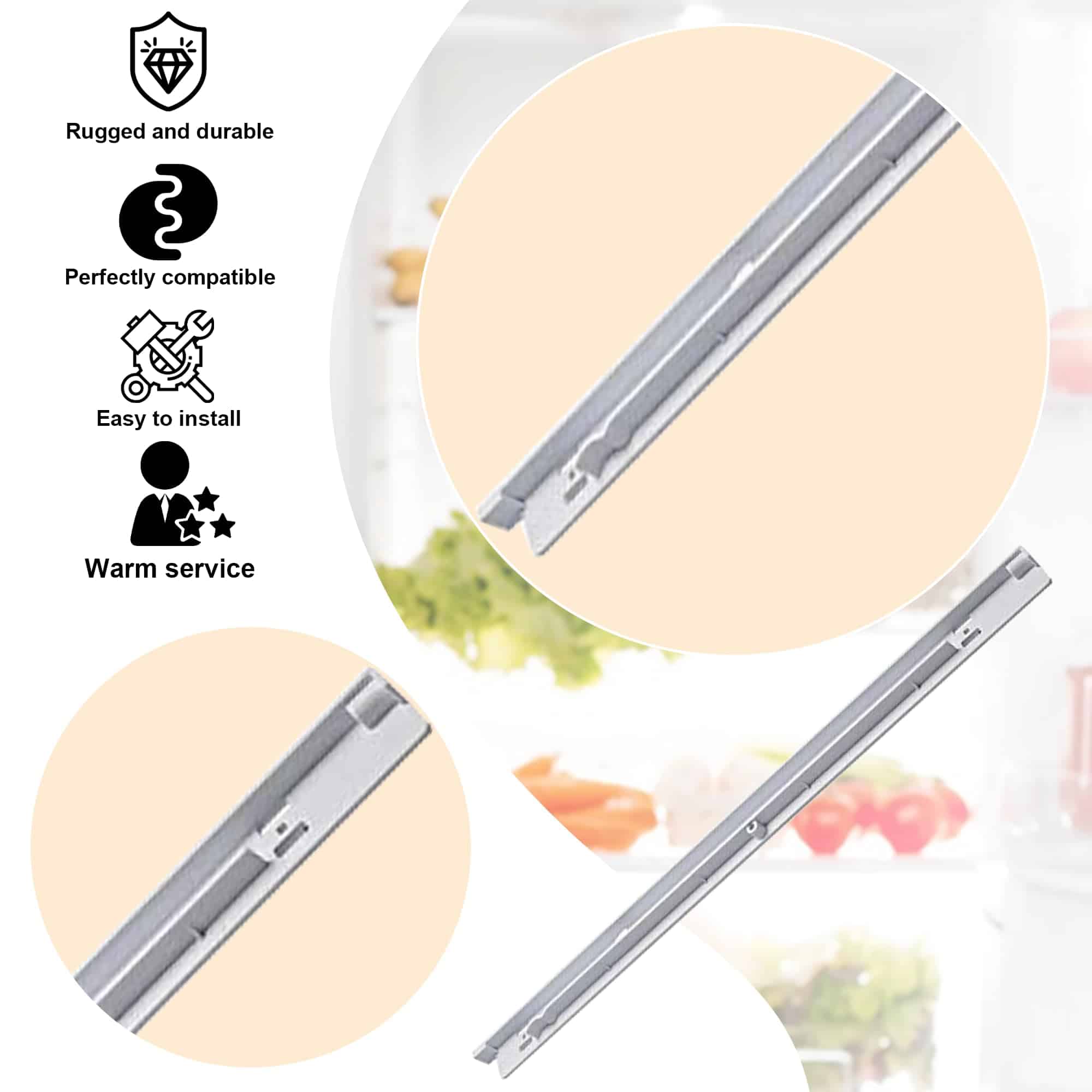 Romalon 240530701 Soporte para bandeja de carne (derecha) - Imagen 4