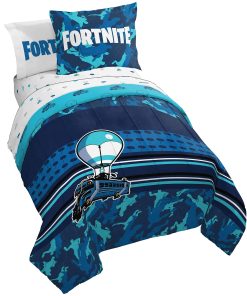 Jay Franco Fortnite Battle Bus 5 Piezas Juego de Cama Twin