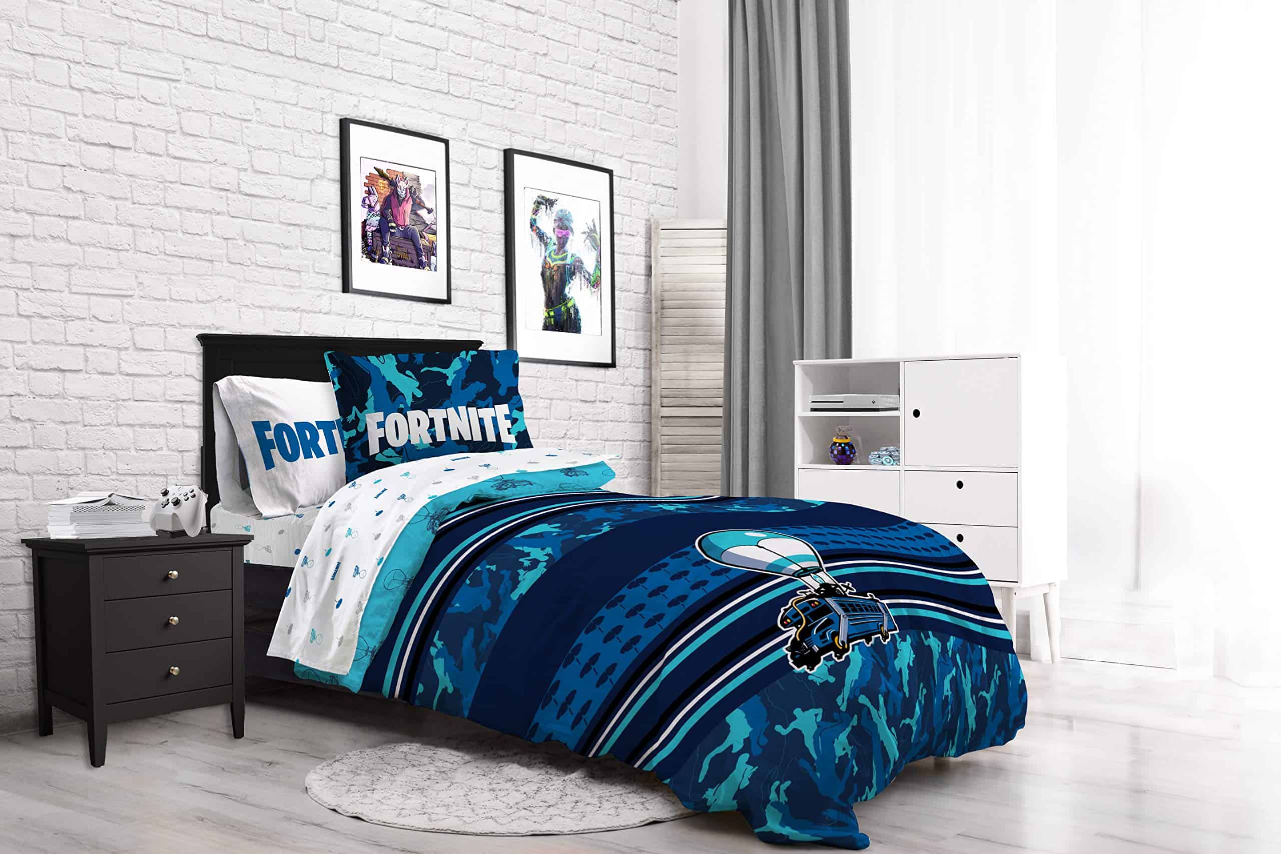 Jay Franco Fortnite Battle Bus 5 Piezas Juego de Cama Twin - Imagen 7