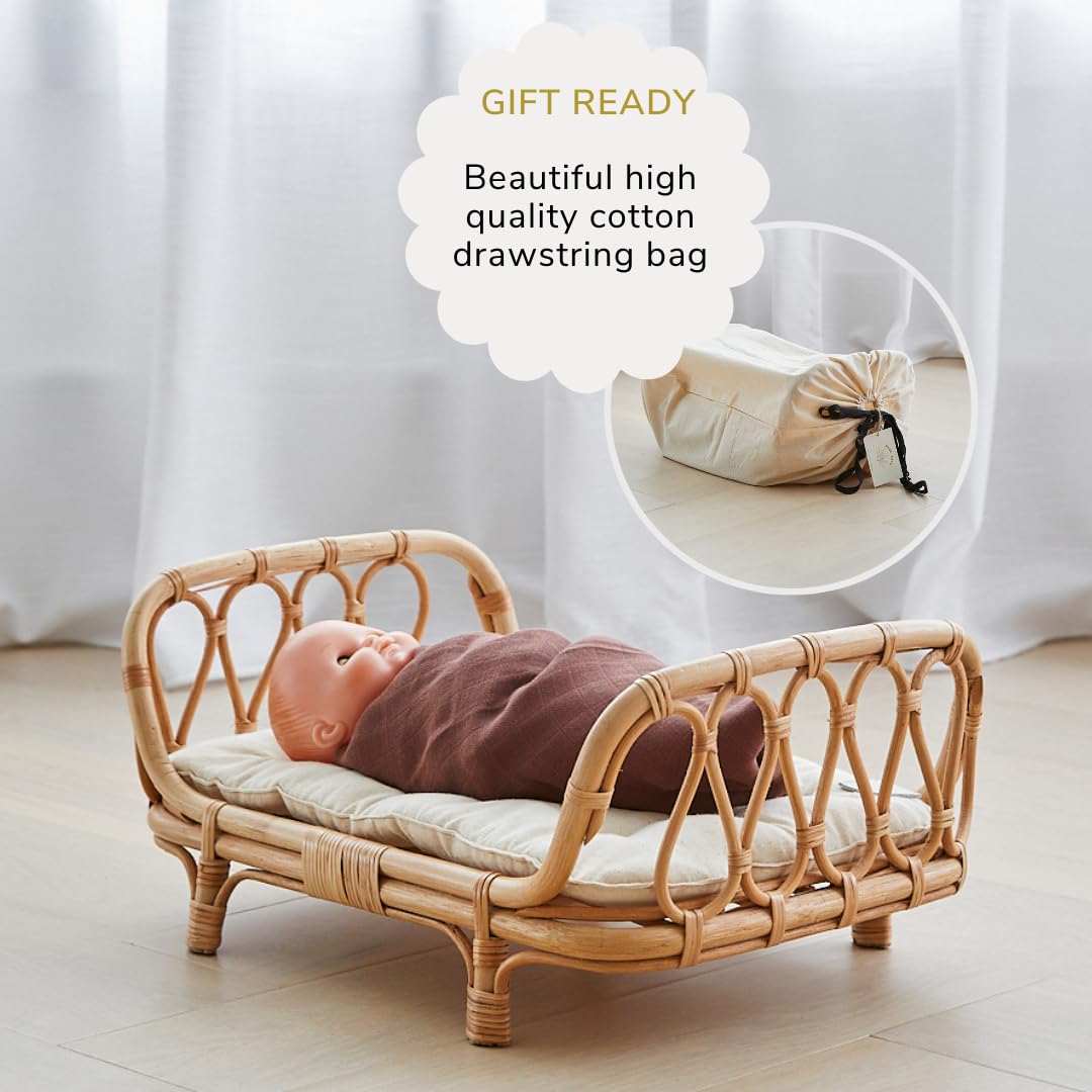 Cama de Bebé de Ratán Premium BEBE BASK 17 x 10 x 7,5 - Imagen 6