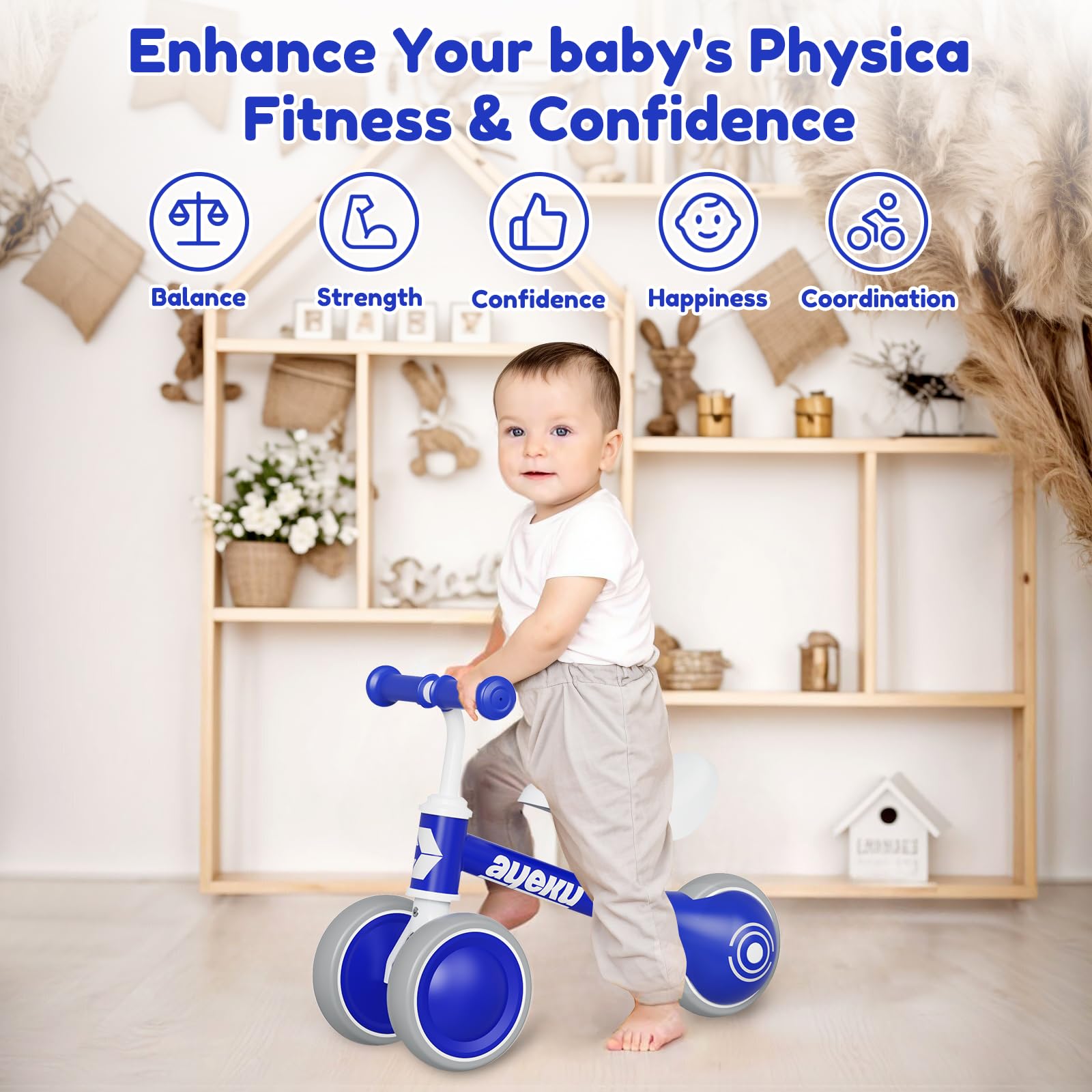 Bicicleta de Equilibrio AyeKu para Bebé Regalos para Niño - Imagen 6