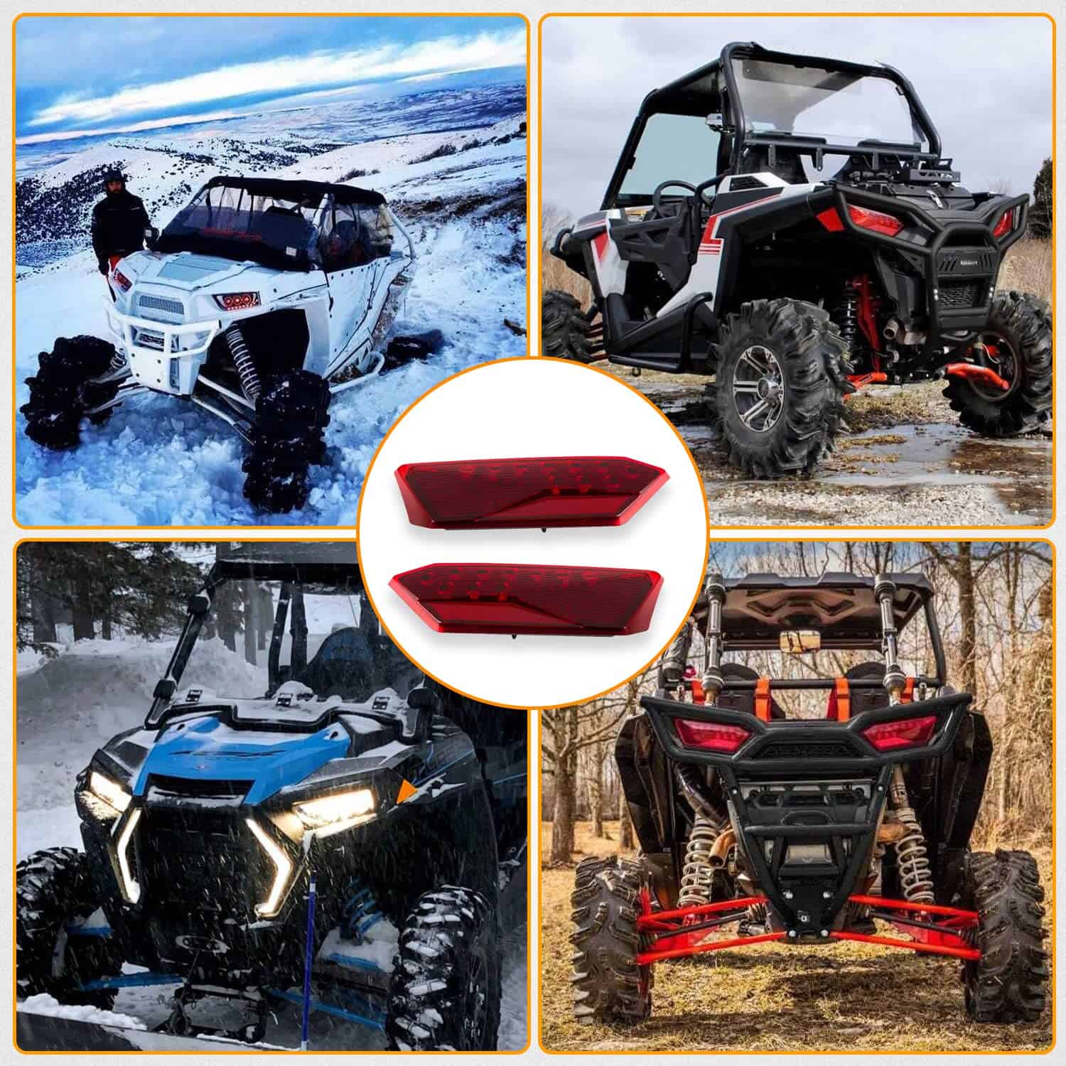 RANSOTO Luz Trasera LED Compatible con Polaris RZR 900 RZR - Imagen 8