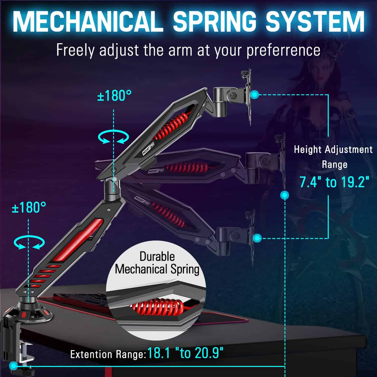 Soporte de Monitor para Juegos MOUNT PRO - Soporte de - Imagen 5