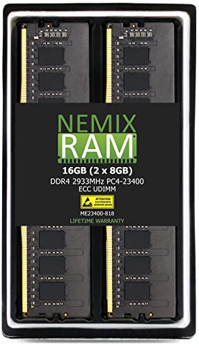 Kit de 16GB 2x8GB DDR4-2933 PC4-23400 ECC UDIMM 1Rx8