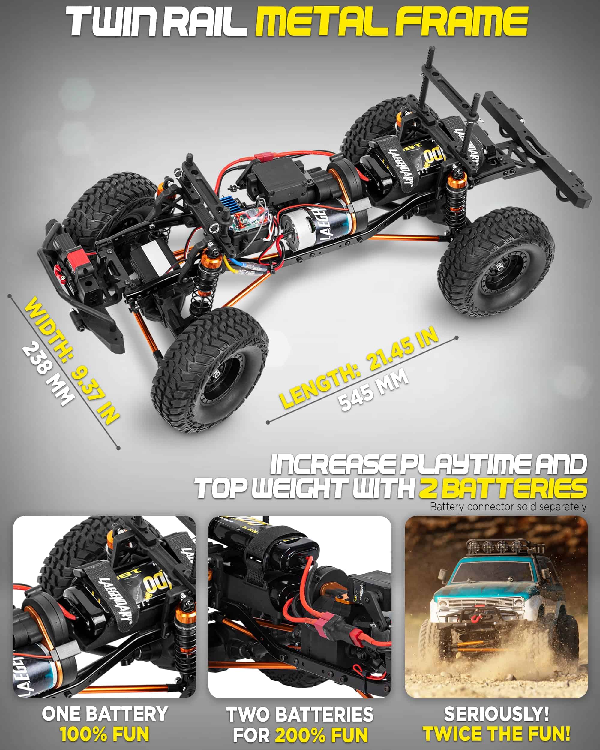 RC Crawler - Camión de Control Remoto 4x4 Offroad para - Imagen 4