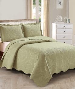 Set de Colcha vintage con estampado floral elegante, tamaño