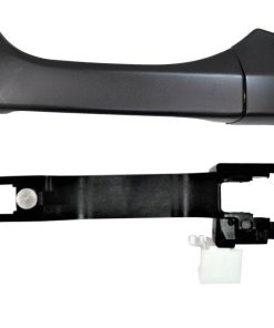 Manija de puerta exterior exterior con soporte, negro