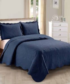 Juego de Colcha Home Collection, Tamaño -Azul Marino