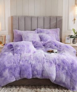 Juego de Ropa de Cama de Piel Sintética Estampado Tie Dye