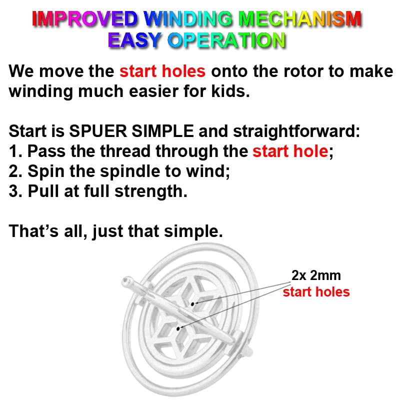 DjuiinoStar Premium Gyroscope: Resistente y -Negro - Imagen 5