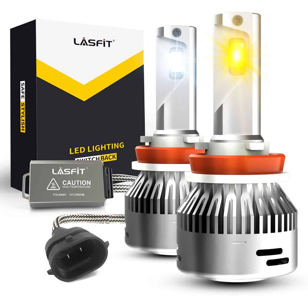 Luz de bulbo LED LASFIT LDplus H11 H8 H9 cambiable en color