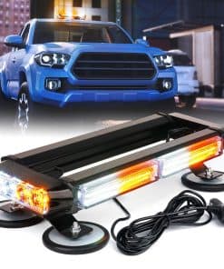 Xprite Barra de Luz Estroboscópica con LED COB Blanco Ámbar