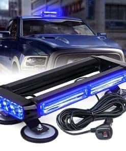 Barra de luz estroboscópica azul Xprite COB LED con base