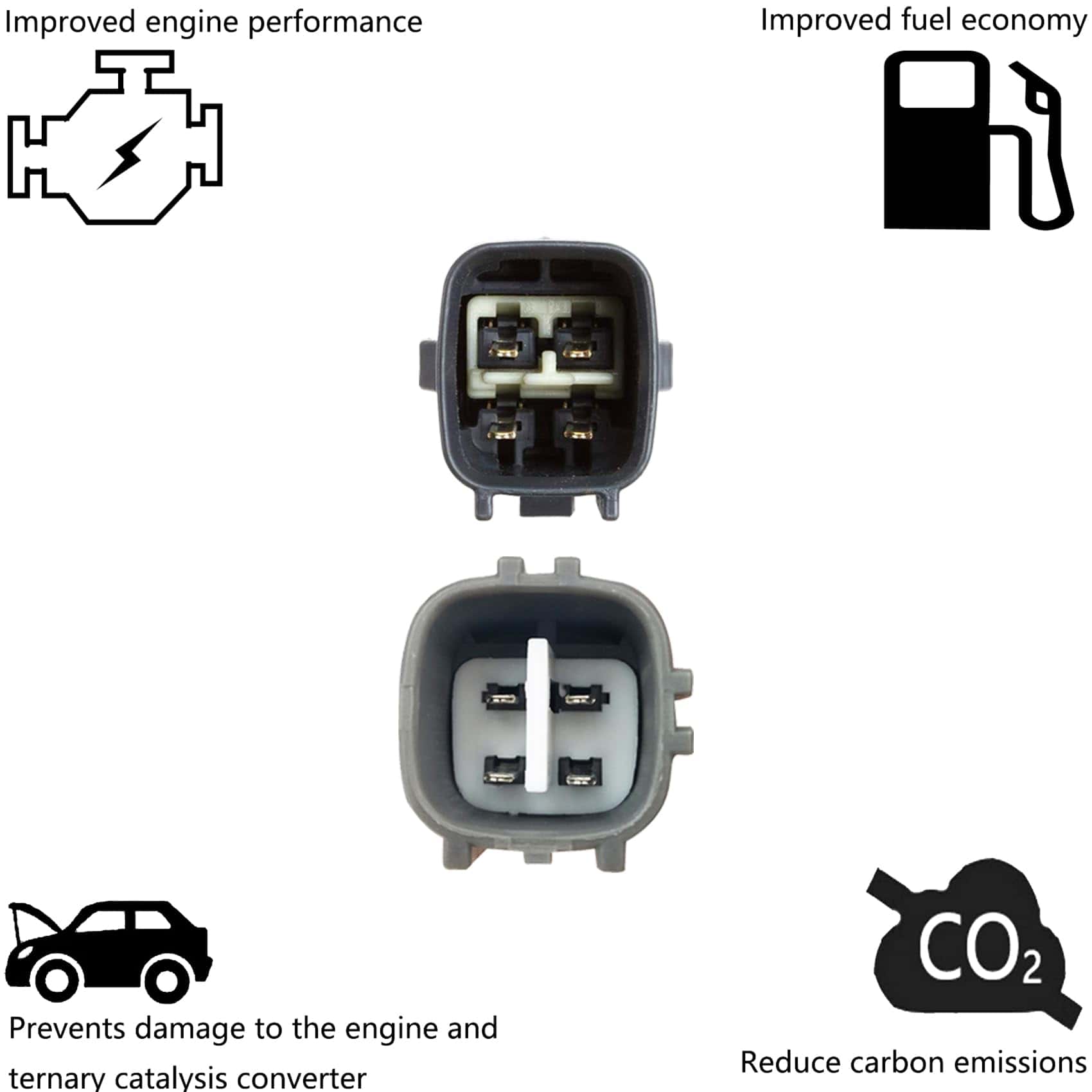 1 Par de Sensores de Oxígeno delanteros y traseros de - Imagen 6
