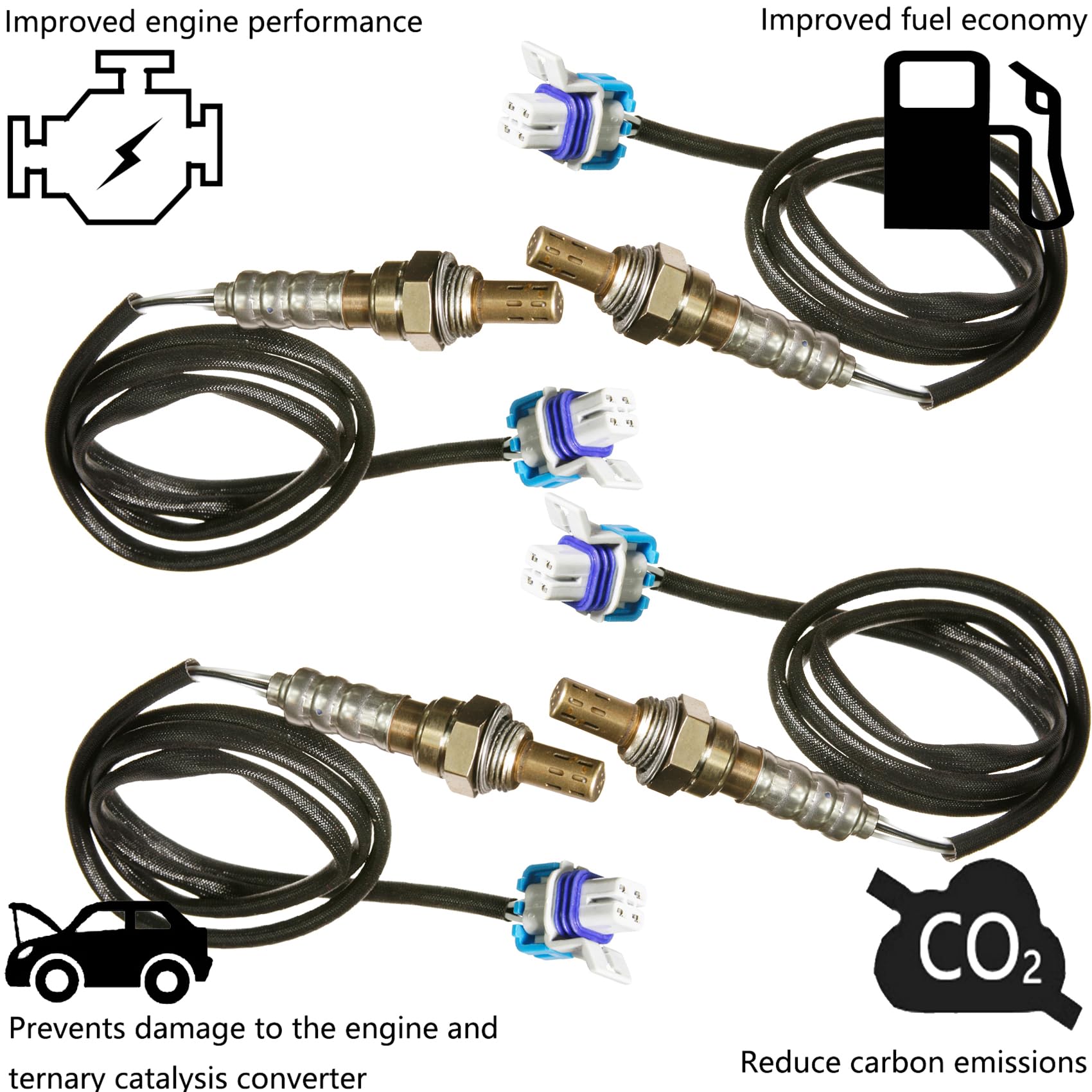 Ywim 2 Pares de Sensores de Oxígeno de Arriba y Abajo - Imagen 4