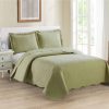 Juego de Colcha 3 Piezas King/Cal King de Lujo -Verde Salvia