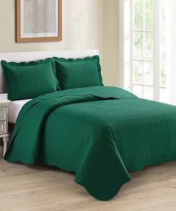 Juego de Colcha de 3 Piezas King/Cal King -Verde Cazador