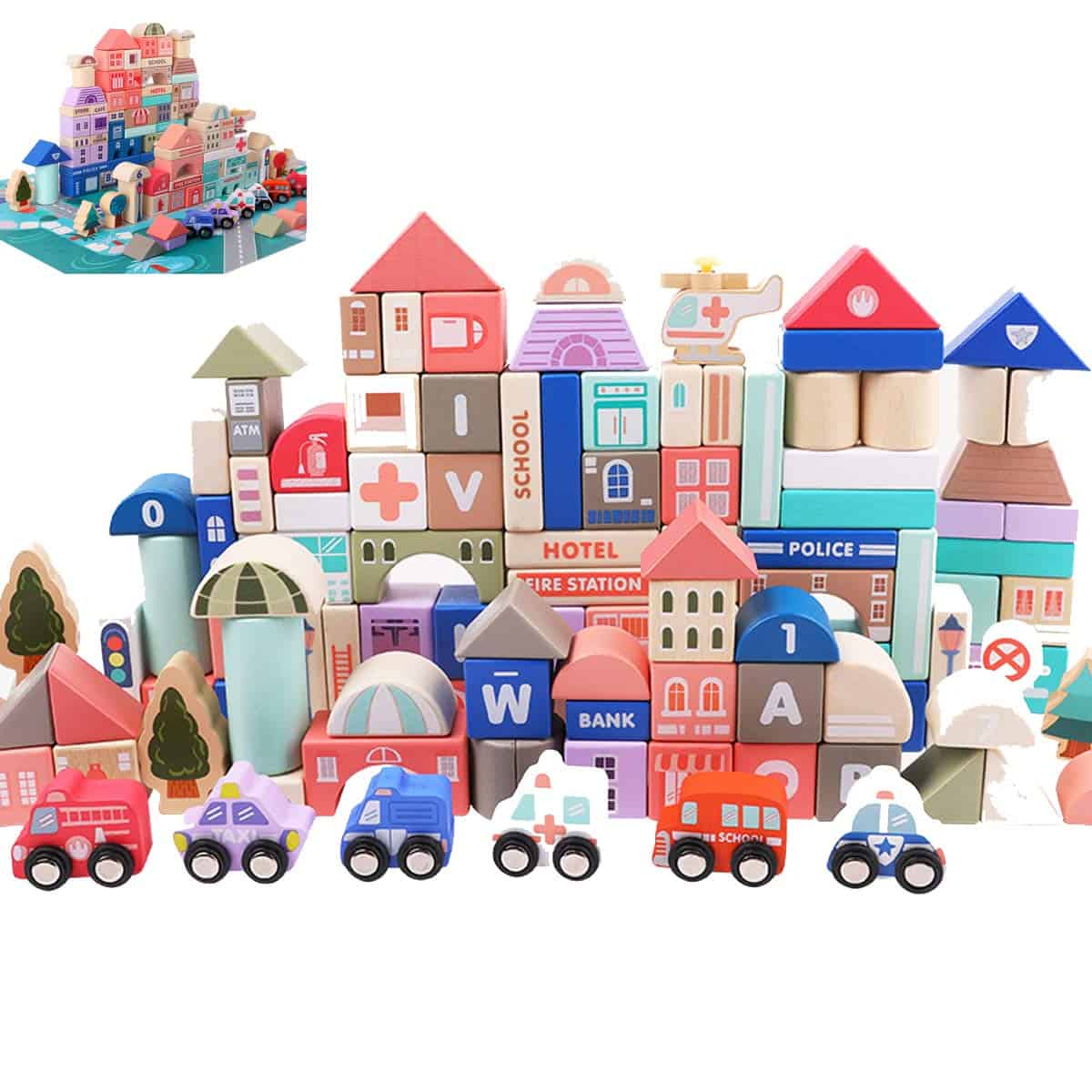 Conjunto de Bloques de Construcción Ciudad 115 Piezas para